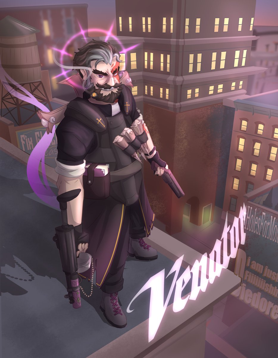 "I am the flood that washes the earth clean." 

 Venator #deadlockfanart