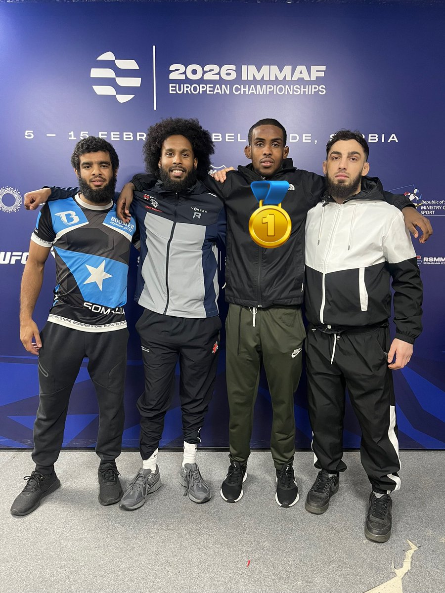 Muhidin_125's tweet photo. Today in Serbia my teammate Imran Hassan competed in the finals of the European championships. The first Somali athlete to win an IMMAF competition🥇
4 fights, 4 wins  🇧🇬 🇦🇿 🏴󠁧󠁢󠁥󠁮󠁧󠁿 🇫🇷
Remember his name he is going to be a big name in the pro ranks soon 🇸🇴 https://t.co/BTIxt8Sn2J