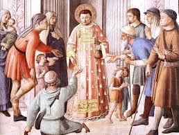 CollyhurstCath1's tweet photo. St Lawrence, forced by the Roman authorities to turn over the treasures of the Church, brought the poor with him.  St Ambrose writes: “What treasures does Jesus have that are more precious than those in which he loves to show himself?” https://t.co/6akesKBcga
