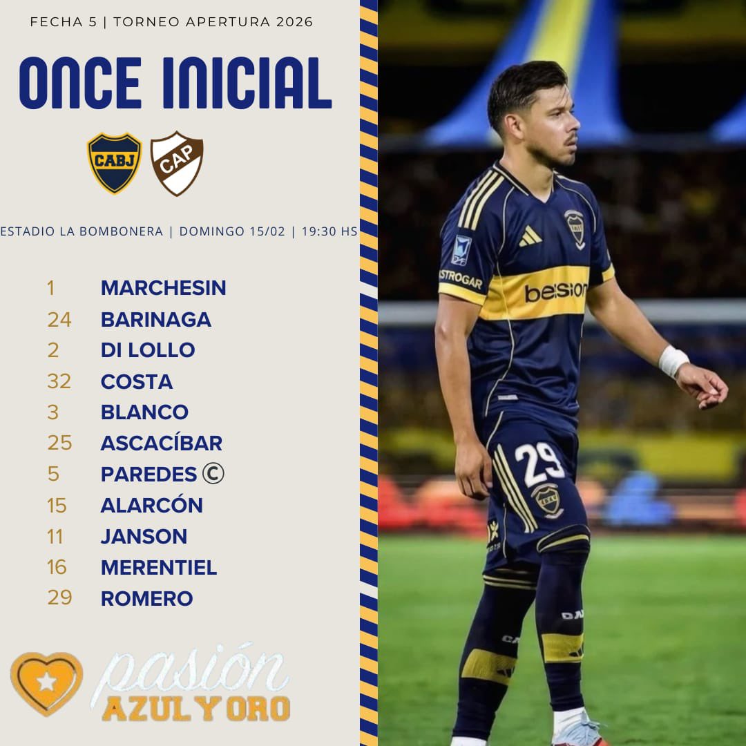 CONFIRMADO EL XI 🔵🟡

Este es el equipo que parara Úbeda para enfrentar a Platense esta tarde a las 19:30 hs en La Bombonera.