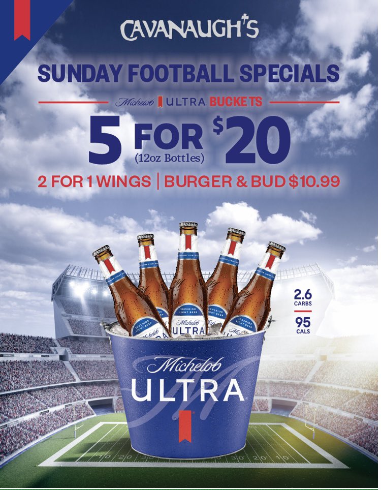 CavanaughsPub's tweet photo. Sunday Always 2 for 1 Wings &amp; Tonight’s Dinner Specials. Kitchen Serving Till 9:30pm. #cavanaughs #Bayport #BluePoint https://t.co/cRn9IZWY1k