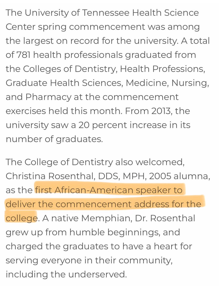 MemphisDDS's tweet photo. In celebration of #BlackHistoryMonth, I reflect on a moment that allowed me to make “first” history. On May 17, 2018, I became the very #first African-American to deliver the commencement address for the @uthsc College of Dentistry.❤️💚🖤 https://t.co/V3e0q7eINd