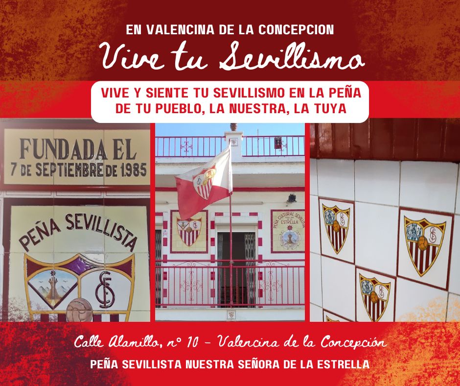 ❤️🤍❤️ Vive y siente tu sevillismo en tu pueblo, en tu peña...
La tertulia con los amigos, la partida de dominó, la previa del partido, el desayuno en familia... ¡¡Os esperamos!!

#SevillismoEnValencina #LaPreviaEnTuPeña