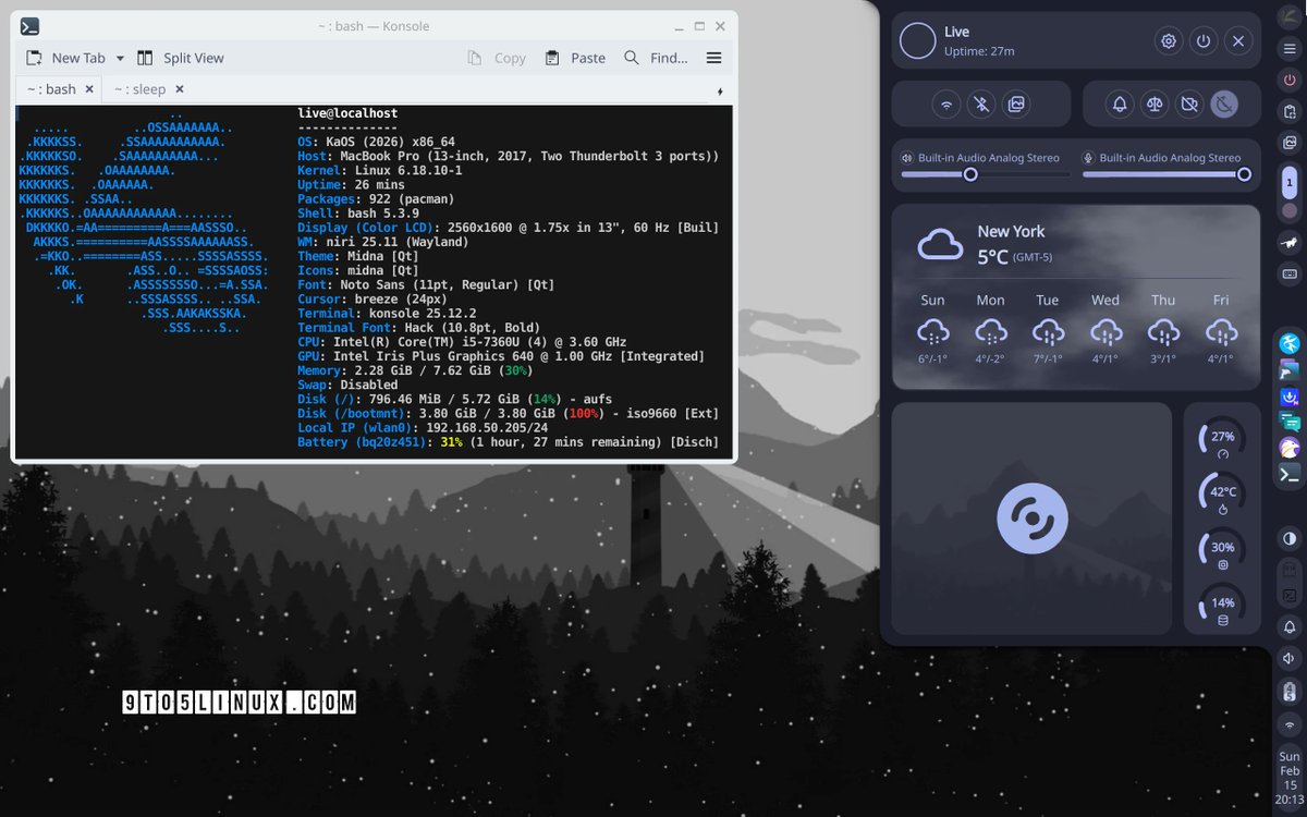 9to5linux's tweet photo. Independent Distro KaOS Linux Drops #KDE Plasma After 12 Years for Niri/Noctalia to Escape systemd https://t.co/JiutOpwBNT

#Linux #OpenSource https://t.co/t5xcyxSP5O