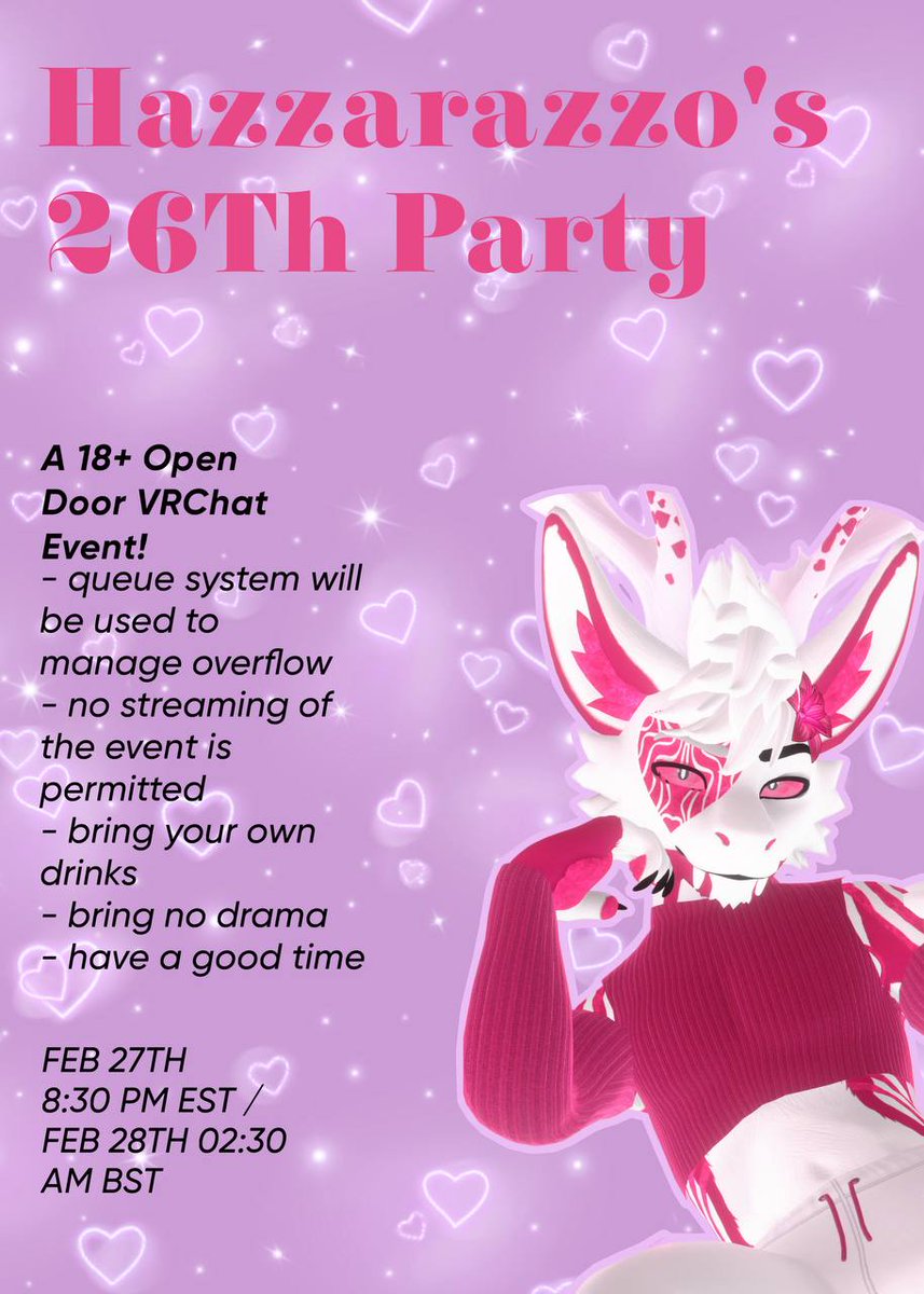 To finish off the month, I'll be hosting my official 26th Birthday