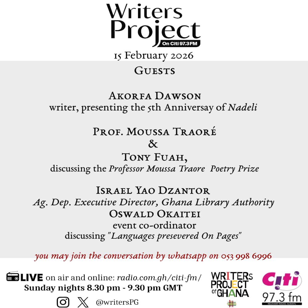 We’re live!
Tonight’s guests are: Akorfa Dawson (<a href="/akorfadawson/">akorfadawson</a>), Prof Moussa Traoré, Tony Fuah (<a href="/tonyfuah/">Anthony Kofi Fuah Jr.</a>), Israel Yao Dzantor and Oswald Okaitei.