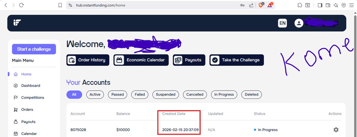 Just scored a $10K instant funding 1-phase prop account from <a href="/InstantFunding_/">Instant Funding</a> 
Hyped for next week's trades, aiming for consistent wins. Who's grinding prop accounts too?  Let's connect! #PropFirm #FundedTrader #TradingJourney #Trading
#ForexTrading #DayTrading #PropTrading