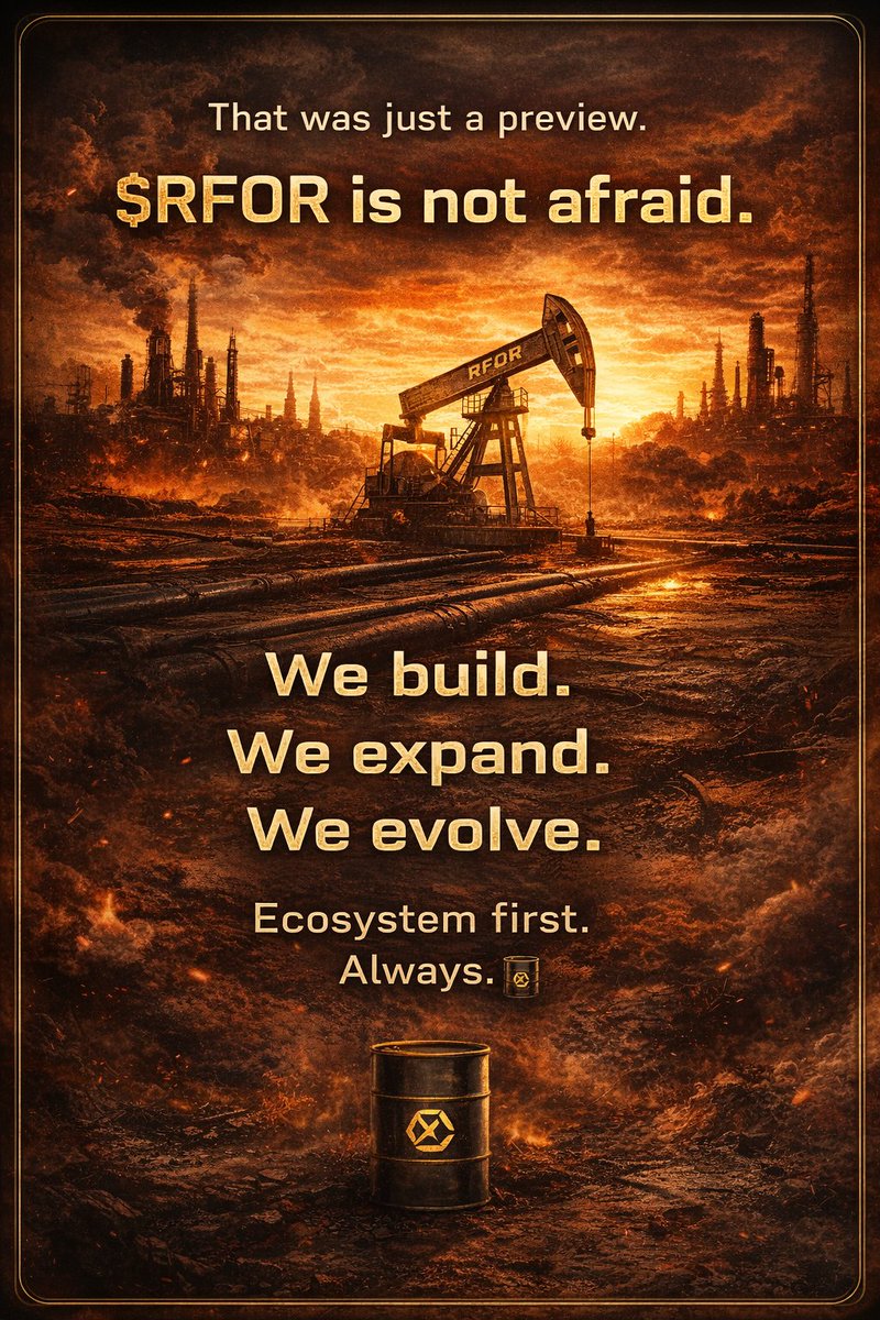 Obelix26's tweet image. That was just a preview.🚀

$RFOR is not afraid.

We build.
We expand.
We evolve.

Only for the real.
Always Strong!💪
#RFOR #Solana #SolanaGems