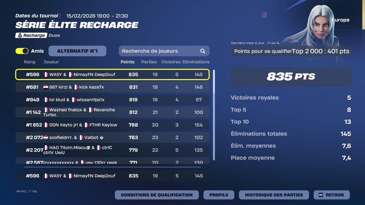 EARLY QUAL , top 20 toutes la cup chok 2 games w/ <a href="/__Wasy__/">wasy 🦋</a>