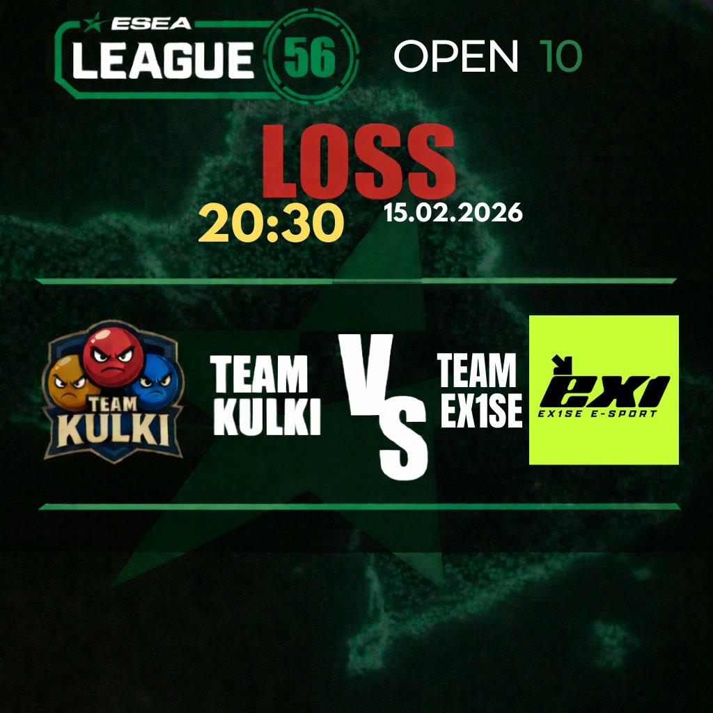 Remis po TT ale CT na minus i przegrywamy Ancienta.
O 22:00 zapraszamy na kolejny mecz ESEA 
🎥twitch.tv/luczynek

🆚EX1SE🇹🇷 
Bilans: 6 - 4
