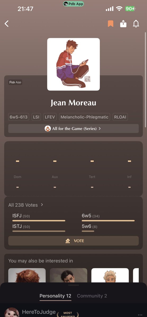 I'm shaking. Pdb users please get online and vote isfj here. My life depends on this