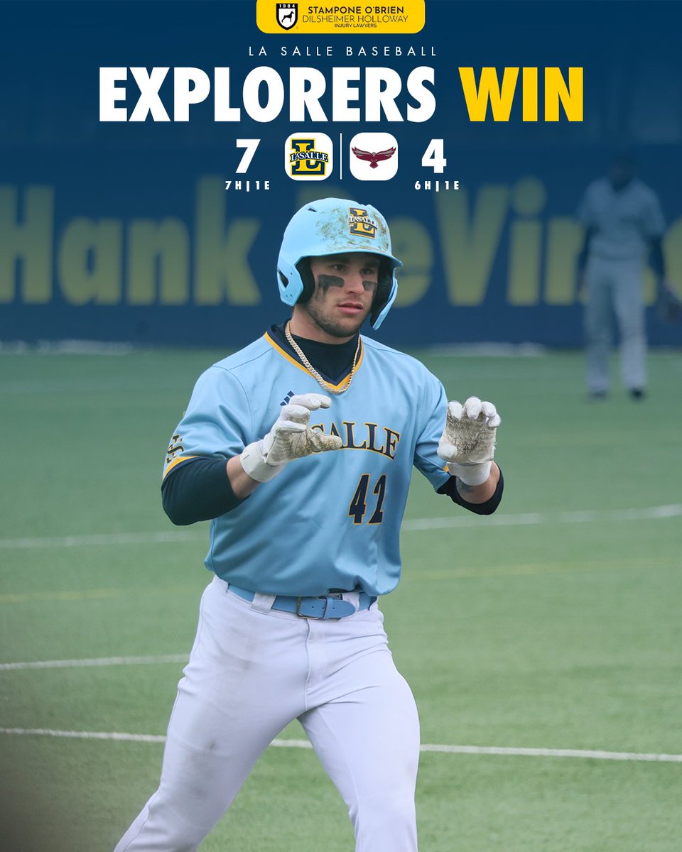 JamesSantore's tweet photo. 1,728 days.
51 runs.
3 wins.

After a 1,728-day hiatus, the La Salle Explorers put up 51 runs in 3 games and earned the sweep in their first series since reinstatement.

La Salle Baseball is BACK #GoExplorers