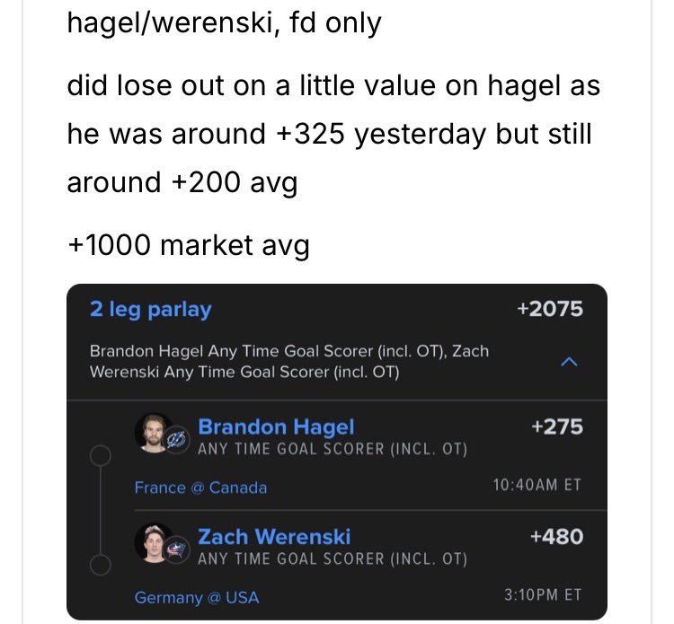 NewMoneyNarth's tweet image. hagel/werenski✅+2075

larkin next🤞