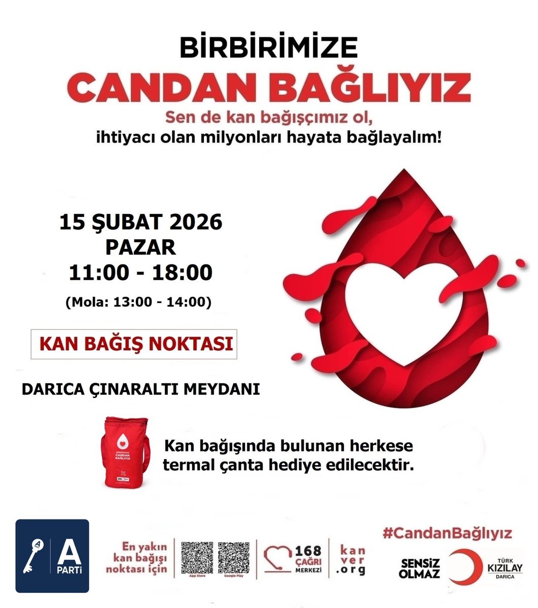 Anahtar Parti Kocaeli İl Başkanımız Sayın Halil Keskinoğlu ve İl Yönetim Kurulu Üyelerimiz Sn. Bahri Altınbaş ,ilçe başkanımız Kinyas Bakar ve yönetimi ile birlikte Türk Kızılay’ı Darıca Şubesi’ni ziyaret ederek kan bağışında bulunduk.