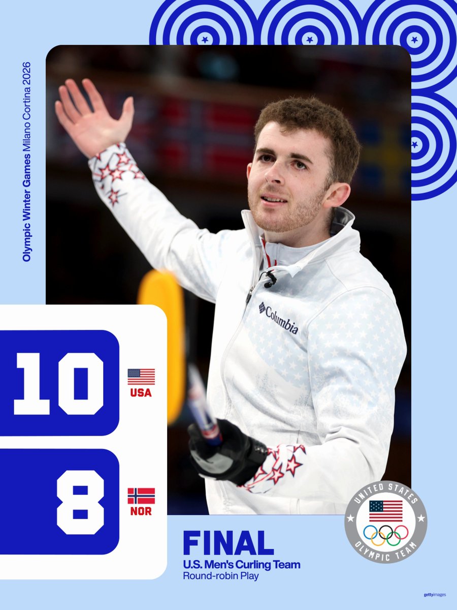 THREE STRAIGHT FOR TEAM CASPER! 🤩

Massive win for <a href="/usacurl/">USA Curling</a> over Norway as they push toward the playoffs in men’s curling.

#WinterOlympics
