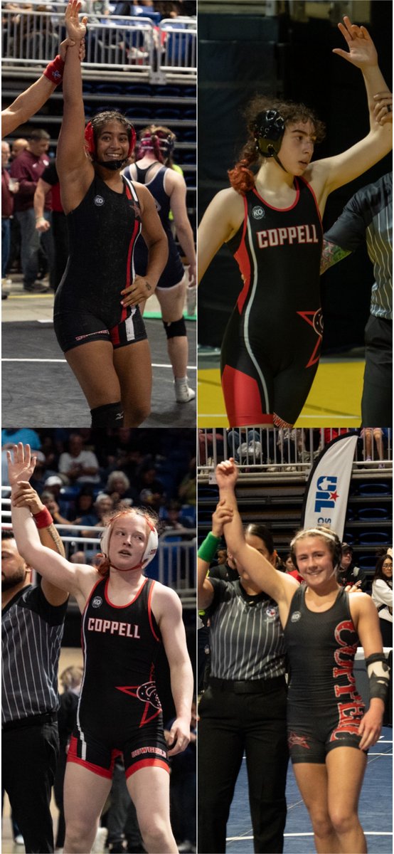 CoppellSports1's tweet photo. Four Cowgirls on the Podium at State! https://t.co/0NIYVmXhJV https://t.co/tUO32hglHq
