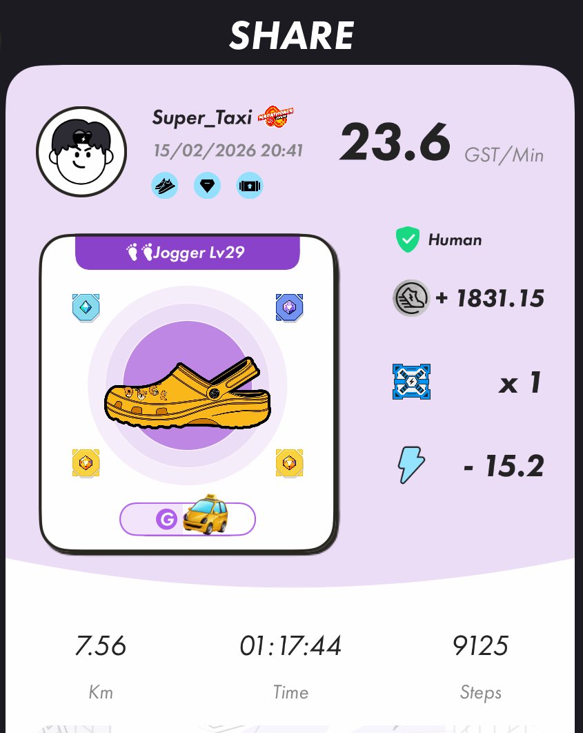 Super_Taxy's tweet photo. 📲#Stepn Code 👉 27153893
🫡 Day by Day ☕️ #P & #S ✨
         👟 #MyStepnActivity 👟
🥳 Let’s run together 🚕🏃🏻🏃🏻‍♀️🏃🏼‍♂️💨
😊 Let’s play together  🎰💎💎💎🎰
🙃  #MB10 ✨

🐈‍⬛ #Mooar 👉 https://t.co/IkSZcwDIx0

🍀 #StepNGO 👟   G111EvWBqaWN
🍀 #GiftBag 🤜🎁🤛  G111EvVLpo9C
🍀👟⚡️📲 G111Ew8MJcnu