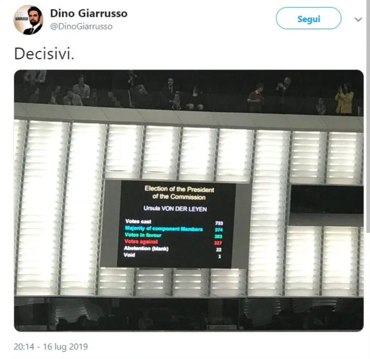 <a href="/silvia92745700/">silvia ❤️🇮🇹 🐭🥇</a> <a href="/mifree72/">Mario Improta</a> Eh beh sì... perché l'ho vissuto direttamente, ho scritto la storia di quegli anni, nessuno ha smentito. Poi c'è la prova definitiva dell'elezione Von der Leyen. Noi con il piano per affossare e loro DECISIVI.
Noi andavamo per il 40%, si fosse andati a votare saltava il banco.