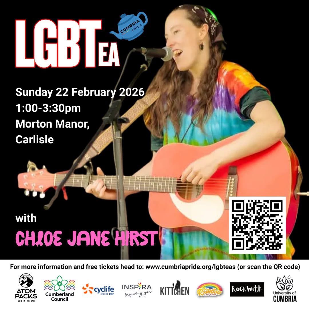 CumbriaPride's tweet photo. Next week we’ll be returning to Morton Manor for another fabulous LGBTea … this time we’ll be entertained by singer Chloe Jane Hirst 🎤✨
We hope you can join us, for more info and free tickets head to:
https://t.co/SwCyhDK9iF
#LGBTea #LGBTplus #LGBT #CarlisleLGBT #CumbriaLGBT https://t.co/djMVfIJ5SS