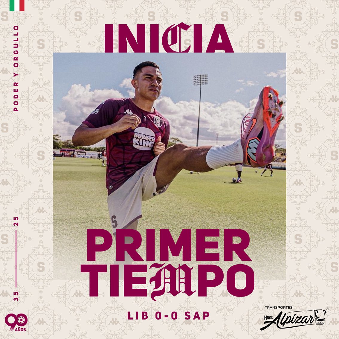 ⏳ Comienza el partido ¡VAMOS!

✅ 🚌 Transportes Hermanos Alpízar, el transporte oficial del Monstruo. ¡Viajamos juntos!