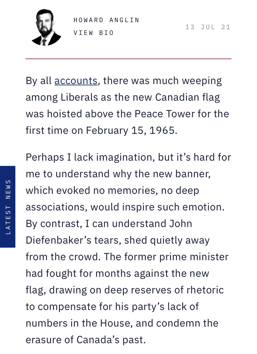 howardanglin's tweet image. Five years ago, I wrote about the origins of “flag day,” easily the lamest of Canadian holidays, on February 15, 1965. The flag is … fine. But the reason I would have opposed it in 1965 is the point of the article.

thehub.ca/2021/07/13/how…