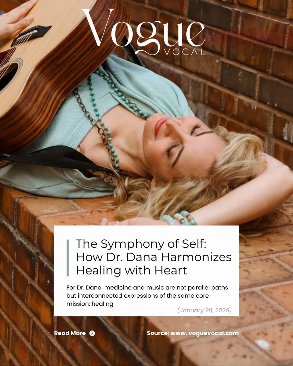 drdanarocks's tweet image. Honored to be featured in Vogue Vocal.
A conversation on healing, identity, and the intersection of medicine and music.

Read the full feature at voguevocal.com
 or click the link in my bio.

#PressFeature #ArtistFeature #WomenInMusic