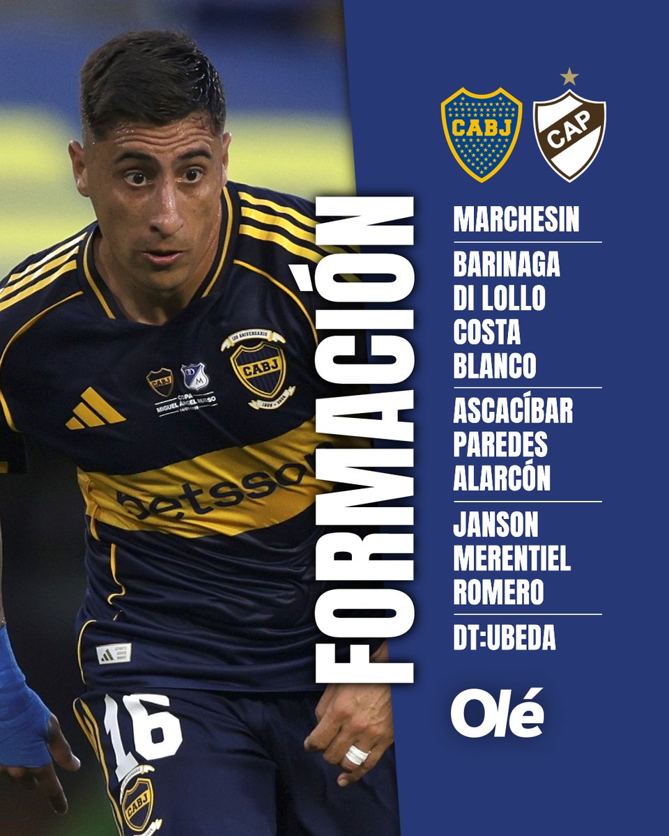 DiarioOle's tweet photo. 🇸🇪✅ LOS ONCE DE BOCA PARA ENFRENTAR A PLATENSE

📺 19:30 | ESPN Premium https://t.co/Yr3LrvMF51