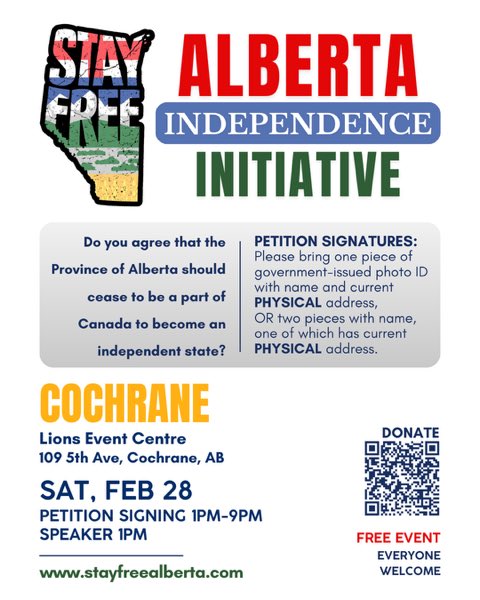 Speaker and signing event in Cochrane on Saturday, February 28th.