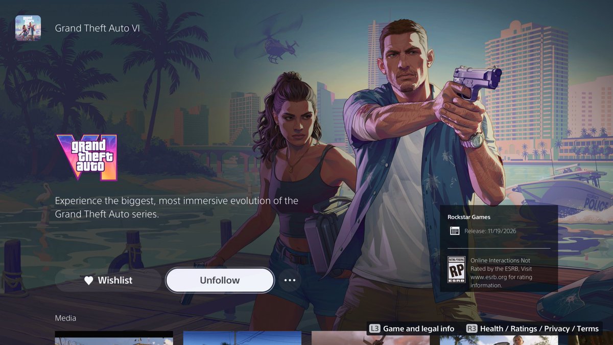 Maybe I'm the one who's late but I didn't know we had a confirmed release date for GTA6! This was on the PlayStation Store when I went to go wish list it. IF this is the actual release date, I know what WEEK I'm taking off of work lol. #GTAVI