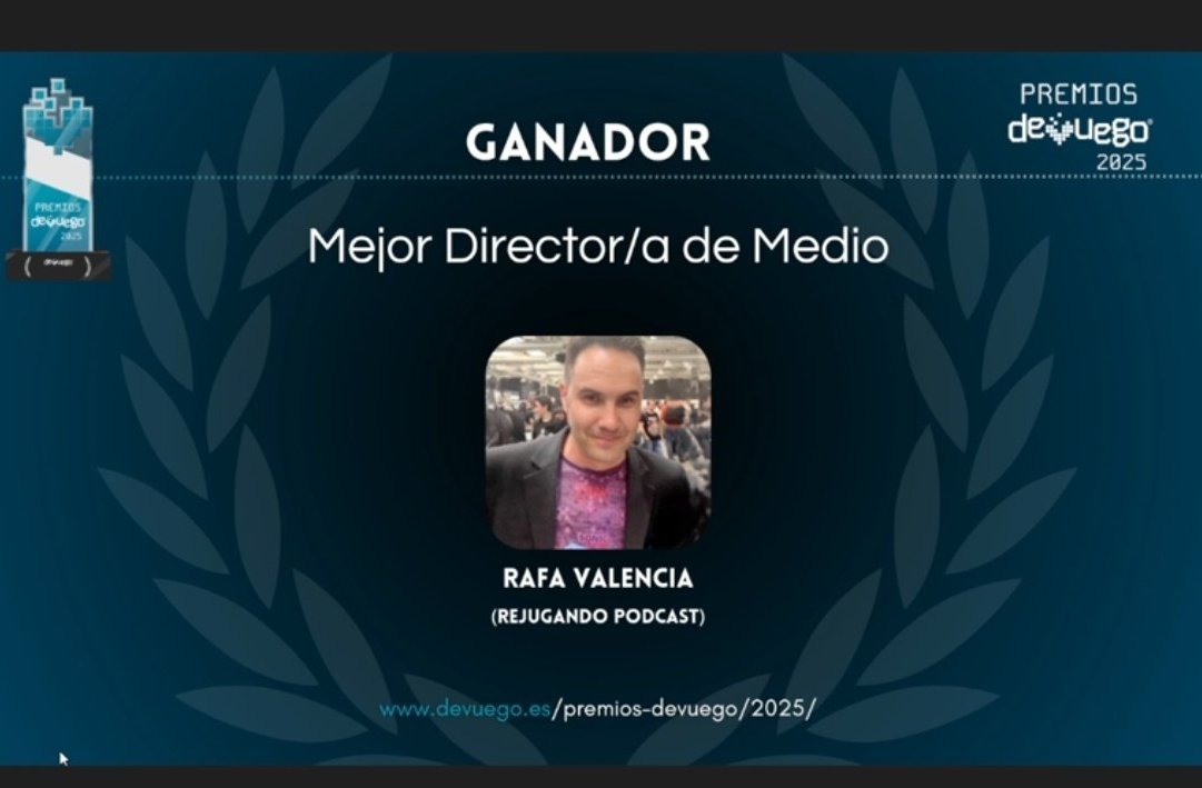 🏆Me han otorgado el premio <a href="/DeVuego/">DeVuego ®</a> a MEJOR DIRECTOR DE MEDIO y a <a href="/ReJugando/">Rejugando Podcast🕹️</a> A MEJOR PODCAST🥇

Hay MUCHO trabajo detrás de esto y uno se emociona de ver que he conseguido llegar vuestros corazones

Uno no puede hacer más que sentirse agradecido por el EQUIPAZO que tengo conmigo