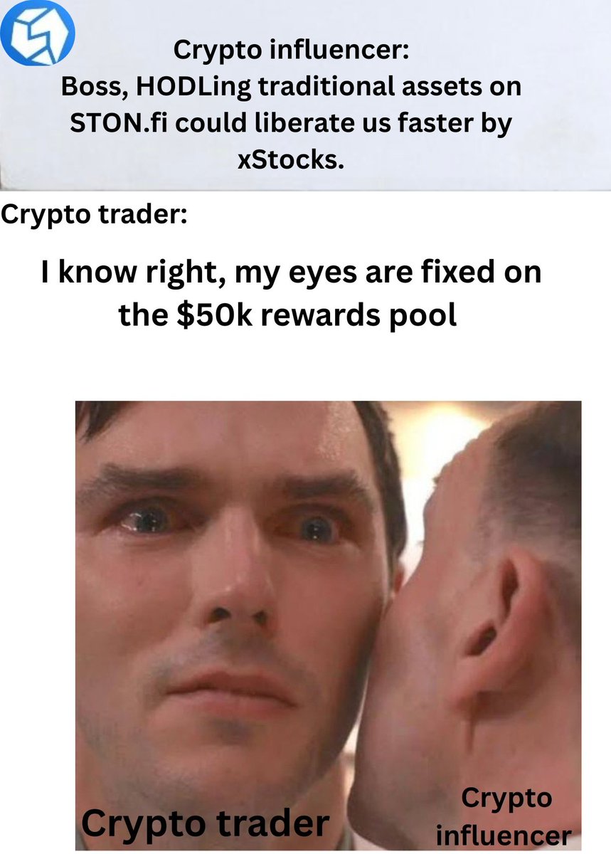 My portfolio finally gets liberated by xStocks, I realize I  have been HODLing traditional assets like
a boomer.🤣

In reality, the $50K reward pool makes it big.

Dets:t.me/stonfi_bot?sta…

#STONfi #LiberationStory #DeFiPortfolioRevolution
<a href="/ston_fi/">STON.fi</a> <a href="/xStocksFi/">xStocks</a> <a href="/tonwallet_tg/">TON Wallet</a>