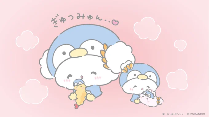 寒い日は、みんなであつまってあったまるみゅん・・ #こぎみゅん #ぺんぎん