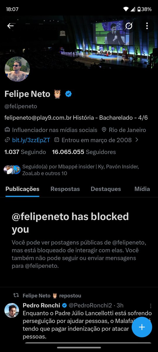 MatheusSantez's tweet photo. @ricksantrj Ainda bem que sou bloqueado pelo Nelipe Feto https://t.co/NbL3OEms0Z