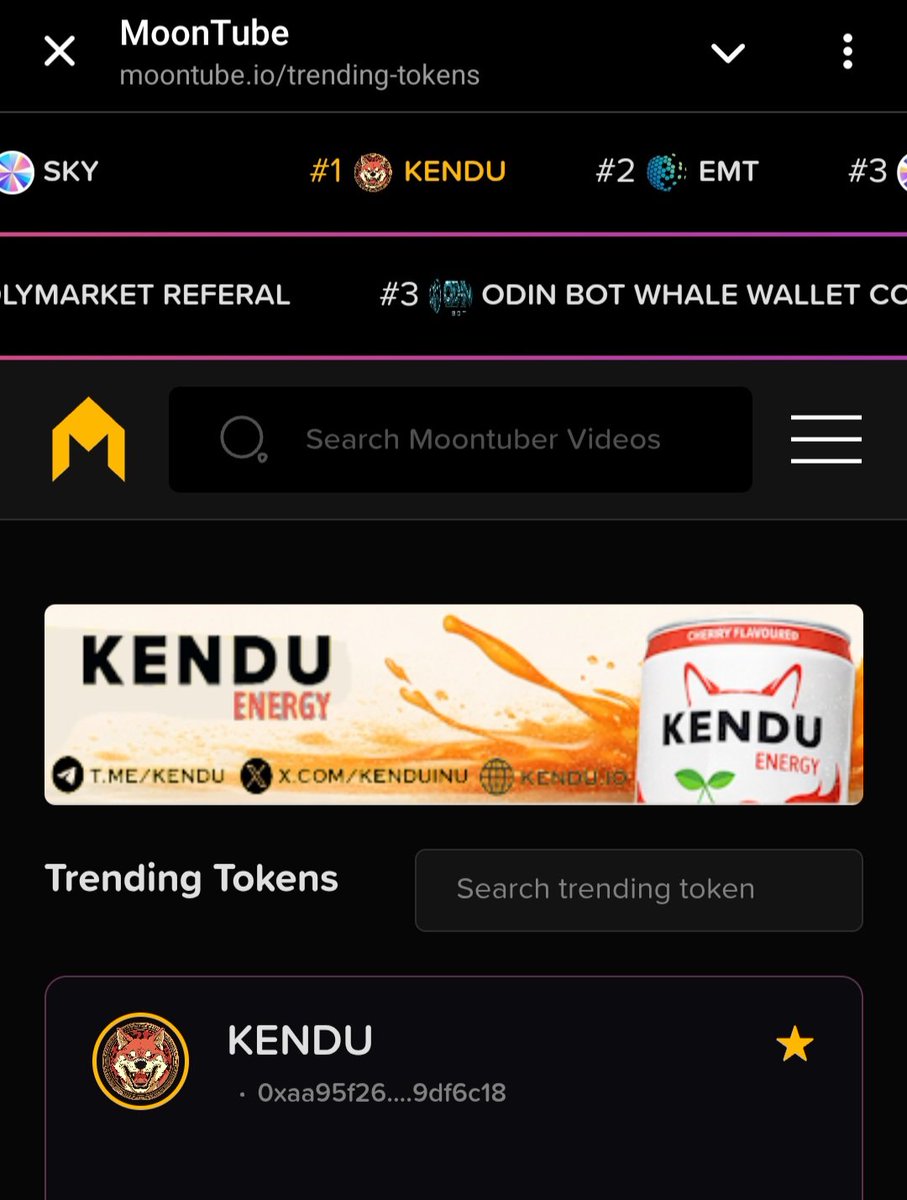 Thank you <a href="/Moontubeio/">Moontube_io</a> !

Looking good :)
moontube.io/trending-tokens