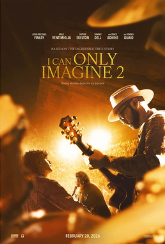 Please plan to support the movie I Can Only Imagine 2, next weekend, Feb 20th.
The continuation of the life story of Bart Millard of MercyMe - with the song you love.
In 2018 Part 1 brought home a whopping $83M domestically, perhaps a surprise for a faith-based film. This one