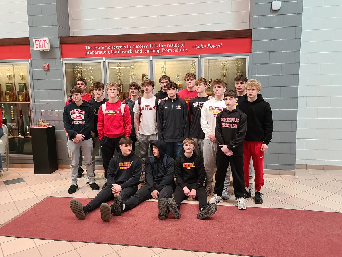 Congratualtions to our Varsity Wrestling Team for finishing 5th in the State of Ohio in the OHSWCA Dual Tournament today!  Our BEES dropped their first match vs. Perry, but followed up with wins vs. Avon Lake and Olentangy Liberty!  BEE SO VERY, VERY PROUD FOREVER, GENTLEMEN!!!