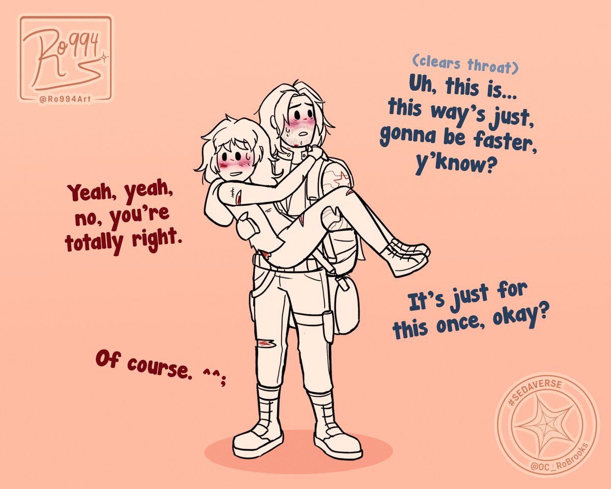 OC_RoBrooks's tweet photo. BONUS, because these two are the cutest when they get all flustered. 😆

This is the 3rd year in a row I draw a Rocky bridal carry for V-Day. Now you know where it all started for them. 😉🤭

L/!nk to the chapter: https://t.co/hjnj0Zc9w9 or https://t.co/fu5aDPRIny https://t.co/s4yDOZU4mC