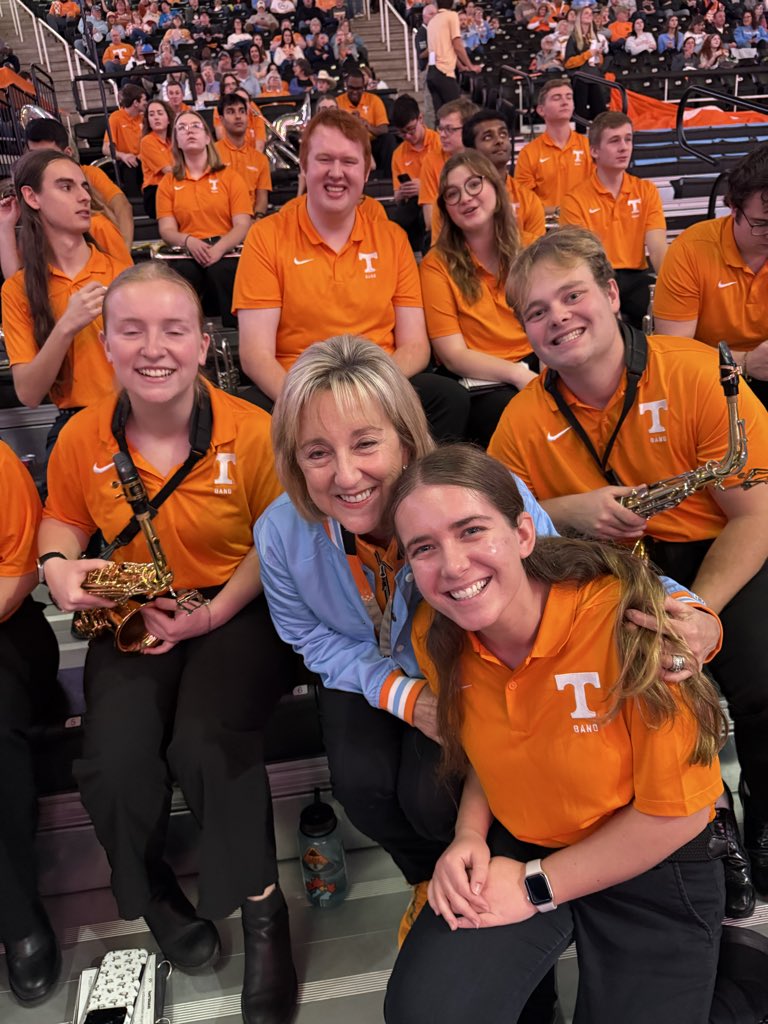 DondePlowman's tweet image. Love the fun, energy, and joy @potsband always brings. Imagine their surprise when I told them I once played percussion, too! Proud of these Vols! 

#GBO #GoVols