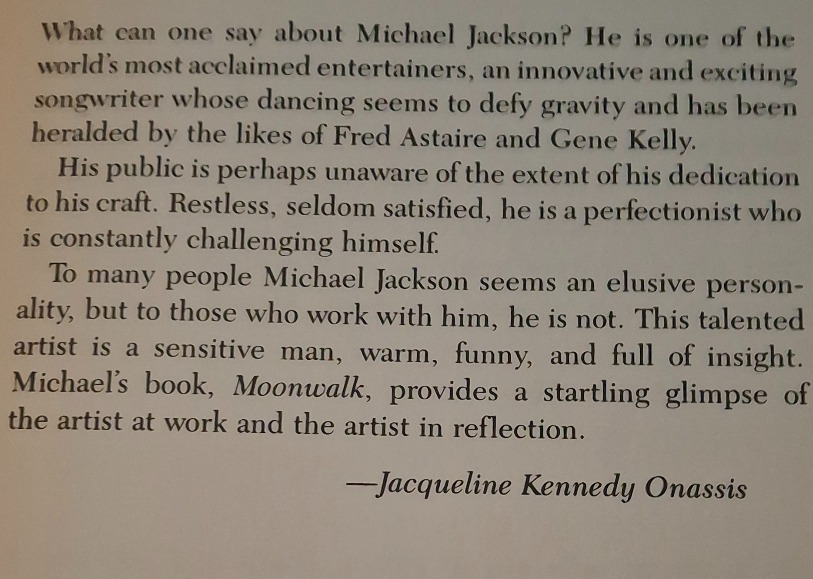 Superflysister2's tweet photo. And slowly slowly Hollywood starts taking a u-turn. Mentionning Michael Jackson in series avoiding low blows like in this new series about JFK jr. "Love story". A deliberate choice of a mention of his name.  MJs book Moonwalk contained a foreword by Jackie Kennedy Onassis https://t.co/V1ciY3dn0D