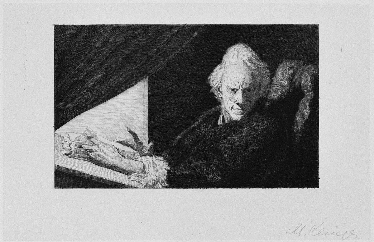 マックス・クリンガー
（Max Klinger、1857-1920）
『夜の書斎（書斎のメフィストフェレス）』
（Lecture Nocturne (Mephisto in his Study)）