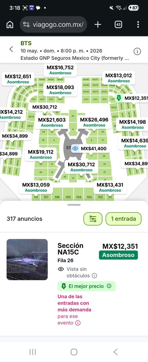 Viagogo sigue operando y parece que  volvieron a subir precios 
Pd: ya no quiero que estas páginas sigan con su reventa uno de esos boletos podría aver sido nuestro