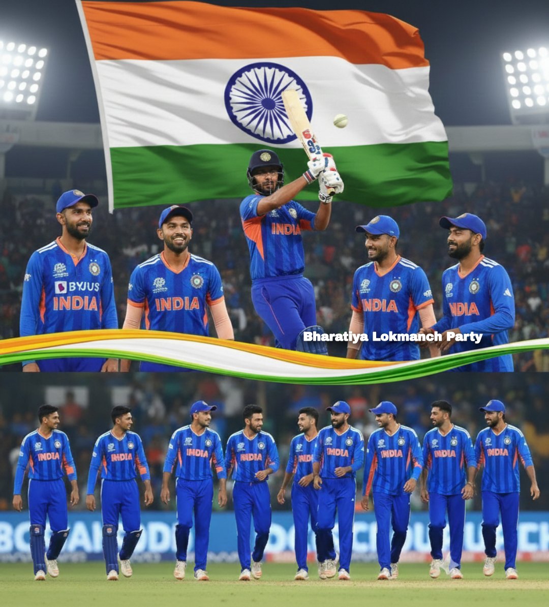 🇮🇳 विजय पथ पर भारत! 🏏
​टी-20वर्ल्ड कप में पाकिस्तान पर61रनों से भारत की प्रचंड जीत! महाशिवरात्रि के पावन पर्व पर यह विजय महादेव का विशेष आशीर्वाद है।
​भारतीय जांबाजों को इस ऐतिहासिक सफलता पर ' लोकमंच की ओर से अनंत बधाई! 🚩✨
​#TeamIndia #IndVsPak #MahaShivratri #Lokmanch4India