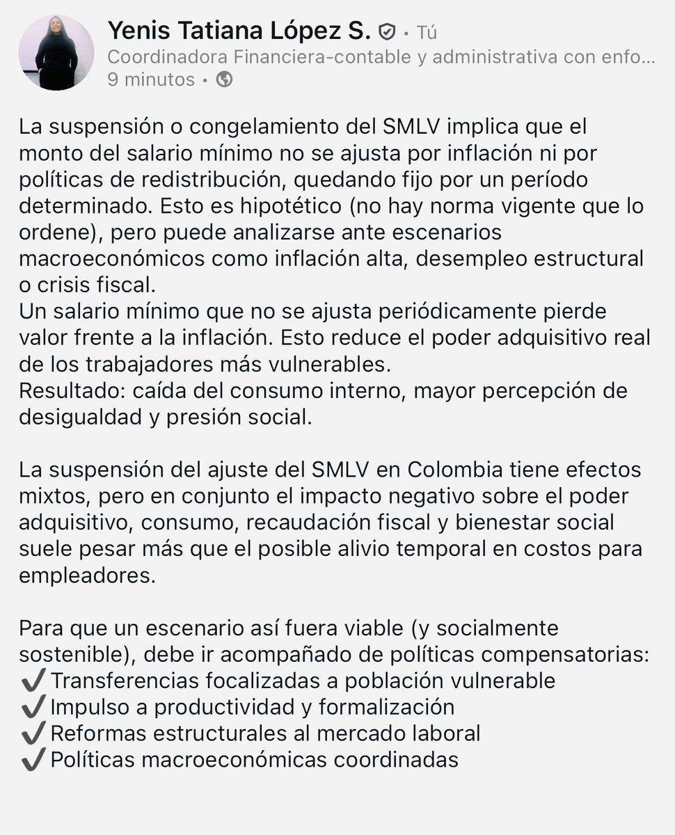 ¿Qué pasaría si congelan el salario mínimo en Colombia?
