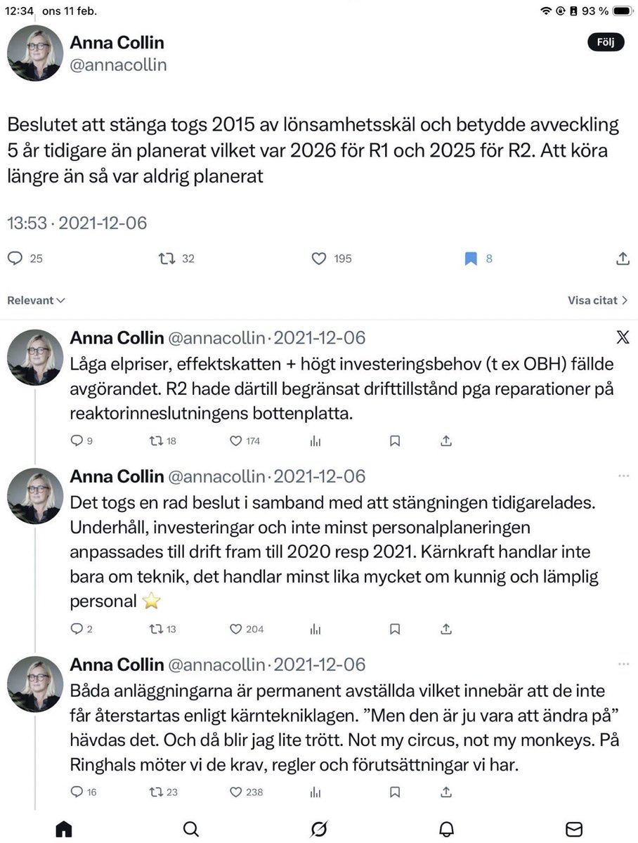 legionmint's tweet photo. Jag har oändligt mycket större tilltro till Ringhals förre VD och deras presschef än vad jag har för sinnesslöa högerpopulister som helt uppenbart bara klarar av att maniskt älta lögner. 

#dvpol #svpolitik #Sverige #kärkraft https://t.co/rE8iiHyspV