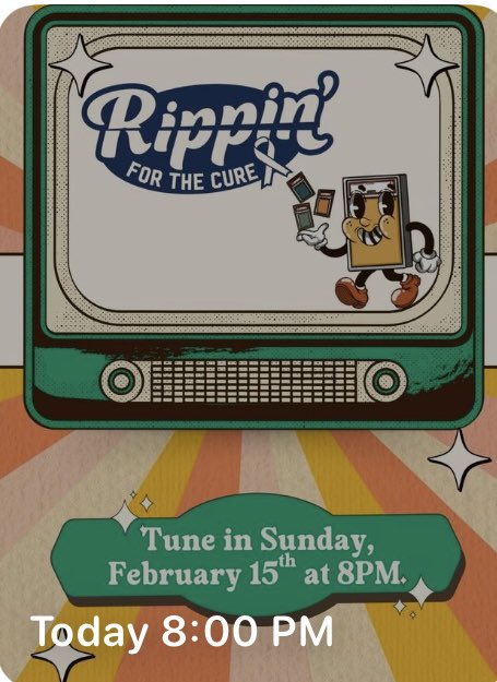 🚨Sunday Night Hobby Fun🚨8pm ET

💥Corner Card Collector
<a href="/CCCollectorTCG/">Corner Card Collector</a>

Rippin for the Cure Fundraiser #RFTC

Stream link to shop, bid, watch:
district.net/livestream/b57…
👉PRE-BIDDING OPEN NOW!

All in one place!
👇
Midwestboxbreaks.net
YOU can also apply to sell and stream.