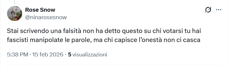 Sei un grillino;
commenti il mio post su Gratteri;
nonostante ci sia anche il filmato che riporta pari pari quanto scrivo, lui dice che scrivo falsità;
lo scrivi nello stile del M5S di alto livello;
mi blocchi.
Voi capite perchè, con questo elettorato, hanno vita facile?