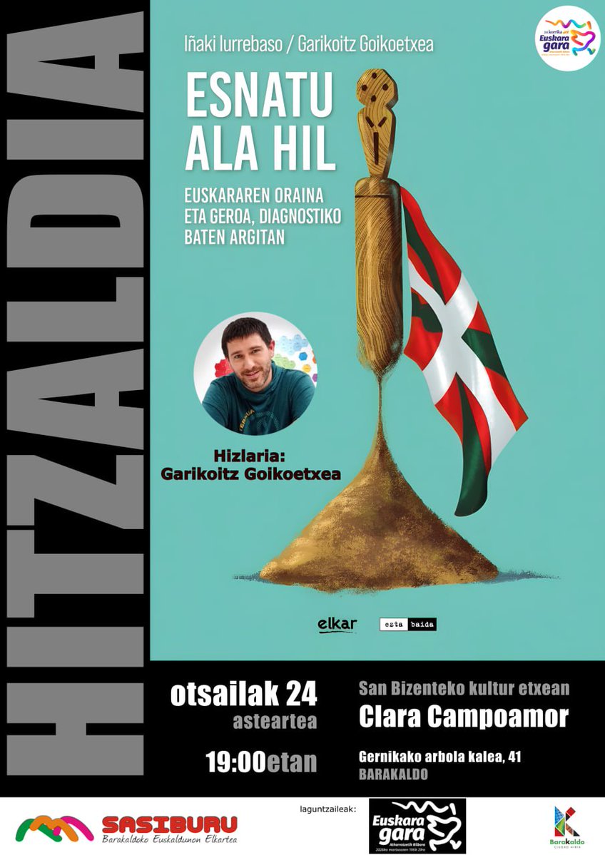 Esnatu ala hil!

#Barakaldo #BarakaldoEuskaraz #Euskara