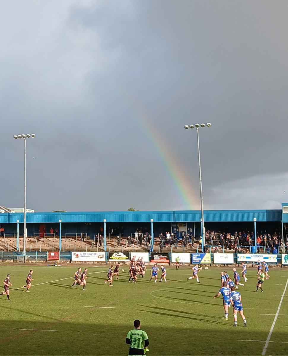 Somewhere, UNDER a rainbow
Derwent Park, <a href="/WorkingtonTown/">Workington Town</a> v <a href="/WidnesRL/">Widnes Vikings</a> today.