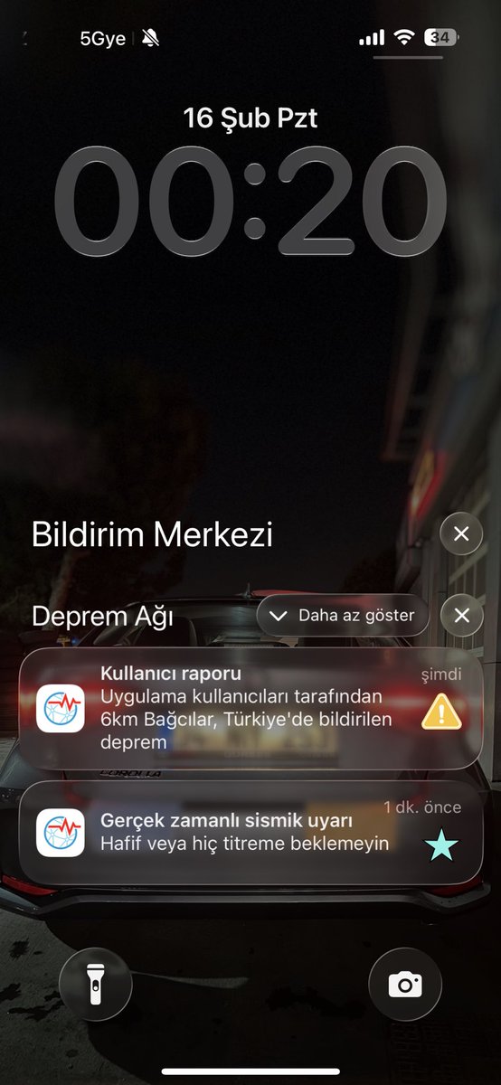 deprem bıldırımı geldıı……