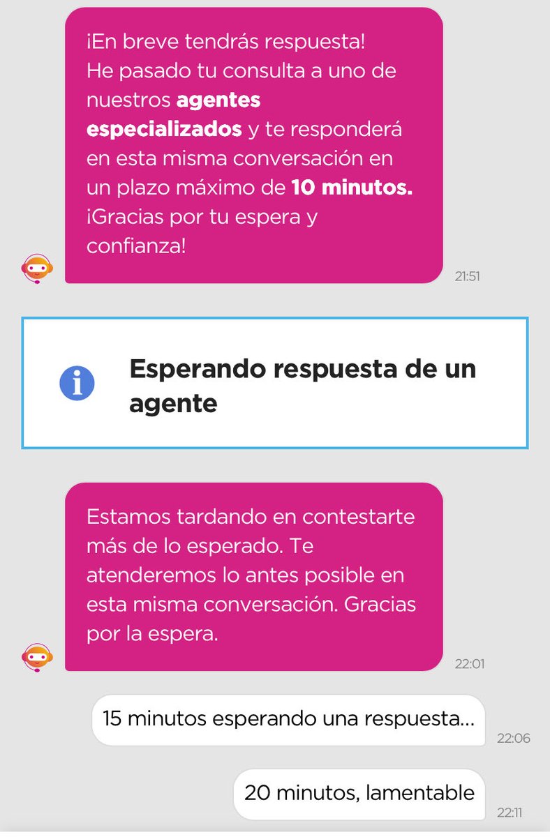 jorgepsk's tweet photo. @jazztel_es es una experiencia horrible. Abres un chat de ayuda y no obtienes respuestas en 30 minutos de espera (21:51 a 22:51). Un servicio lamentable #jazztel #internet https://t.co/VgqTiium2R